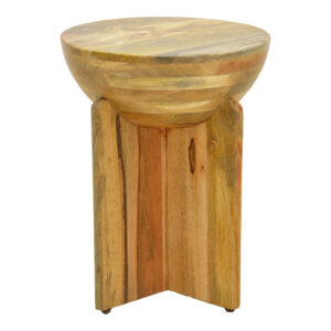 Side table Jenby Argos The Classic solid mango wood in natural color D40x50cm