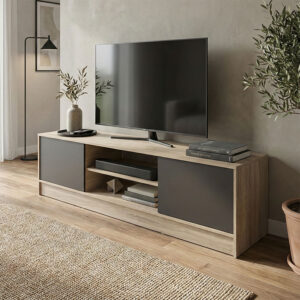 Sasa Argos The Classic TV cabinet sonoma-anthracite 150x35x41.5cm