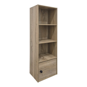 Lenobia Argos The Classic column bookcase with cabinet sonoma 30.5x24x95cm