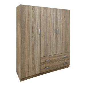 Three-leaf wardrobe with 2 drawers Alvia Argos The Classic sonoma 150x51x180cm