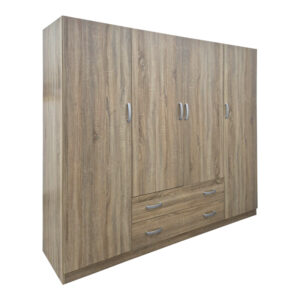 Four-leaf wardrobe with 2 drawers Alvia Argos The Classic sonoma 200x51x180cm