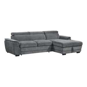 Dreamora left corner Argos The Classic corner sofa bed with storage space black fabric 270x167x82cm