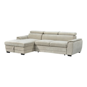 Dreamora right corner Argos The Classic corner sofa bed with storage space beige fabric 270x167x82cm