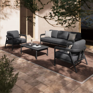 Marlena outdoor lounge Argos The Classic dark grey aluminum with dark grey fabric