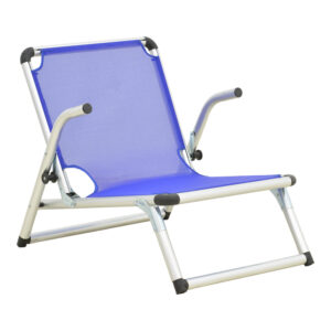 Beach chair Plazo Argos The Classic aluminum-textilene in blue shade 55x70x59cm