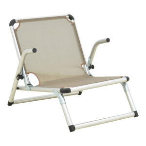 Beach chair Plazo Argos The Classic aluminum-textilene in beige shade 55x70x59cm