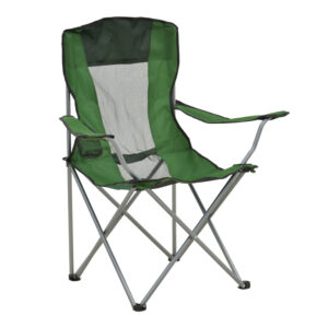 Beach-camping chair Pesca Argos The Classic metal-waterproof fabric in khaki shade 55x55x95cm