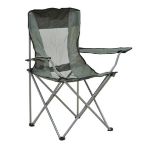 Beach-camping chair Pesca Argos The Classic metal-waterproof fabric in gray shade 55x55x95cm