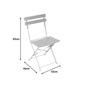 400 000012 2 Bistro chair Argos The Classic metal folding in olive green color 42x46x82cm