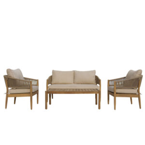 405 000001 1 Outdoor lounge set Lemanda Argos The Classic acacia wood with rope -beige cushions