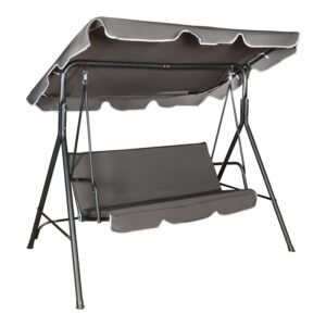 Garden swing Globo Argos The Classic black metal-anthracite fabric 170x110x153cm