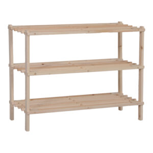 Shoe rack for 9 pairs of shoes Steper Argos The Classic fir wood in natural color 64x26x48.5cm