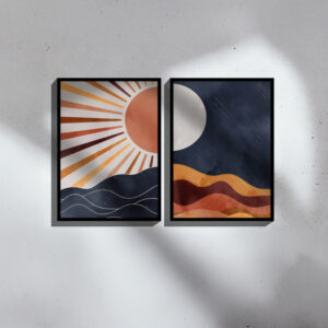 Wall art in frame Senty Argos The Classic diptyque with digital print 33x2x48cm