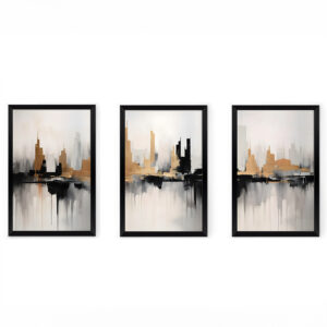 Wall art in frame Fortasia Argos The Classic triptyque with digital print 33x0.3x48cm