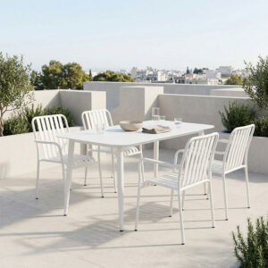 Dining set Heven Vista Argos The Classic set of 5 pices black aluminum 150x80x72cm