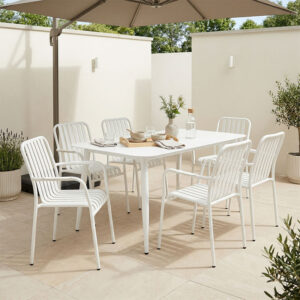 Dining set Heven Vista Argos The Classic set of 7 pices black aluminum 150x80x72cm