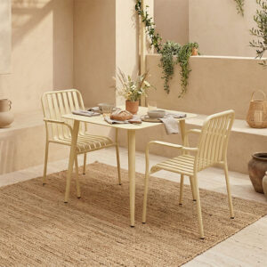 Dining set Heven Vista Argos The Classic set of 3 pices champagne aluminum 80x80x72cm