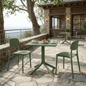 Dining table Groovy Berdian Argos The Classic 3 pcs dark green PP 60x60x76cm