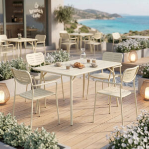 Moraja Deraby Argos The Classic set of 5 pieces cream metal 140x80x72cm