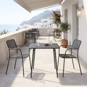 Moraja Federal Argos The Classic set of 3 pieces black metal 70x70x73cm