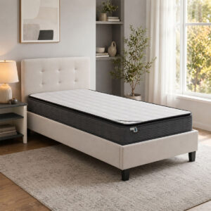 Bed with mattress Mago-Perfecto Argos The Classic fabric ecru 100x200cm