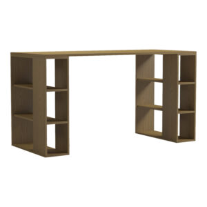 Colmar Argos The Classic desk with shelf in light walnut 140x60x75cm