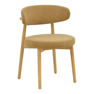 Luben chair Argos The Classic brown fabric - rubberwood in natural shade 53x54x79cm