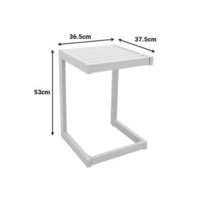 288 000036 3 Aether Argos The Classic aluminum table in anthracite color 37.5x36.5x53cm