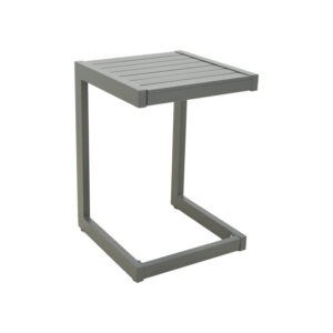 Aether Argos The Classic aluminum table in anthracite color 37.5x36.5x53cm