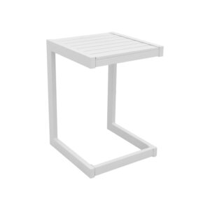 Aether Argos The Classic aluminum table in white color 37.5x36.5x53cm