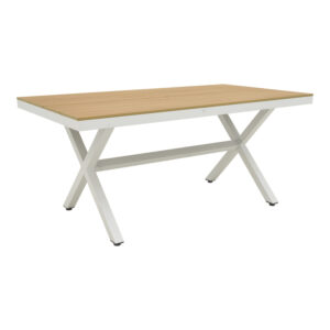 Thorio table Argos The Classic plywood in natural -aluminum in white shade 160x90x75cm