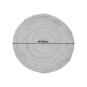 302 000060 1 Solon Argos The Classic beige jute rug D160x1cm