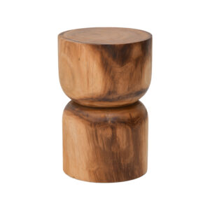 Stool Lopen Argos The Classic suar wood in natural color D35x45cm