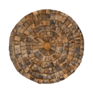 Wall deco Benez Argos The Classic teak wood in natural color D80x5cm