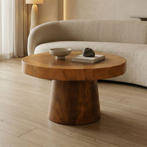 Coffee table Nepal Argos The Classic suar wood in natural color D80x45cm