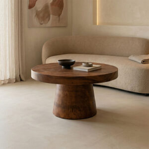 Coffee table Nepal Argos The Classic walnut suar wood D80x45cm