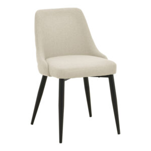Zedna chair Argos The Classic beige fabric with black metal legs 51x58x84cm