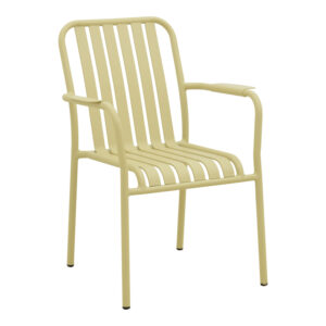 Vista Argos The Classic stackable armchair, aluminum in beige shade 62x60x84cm