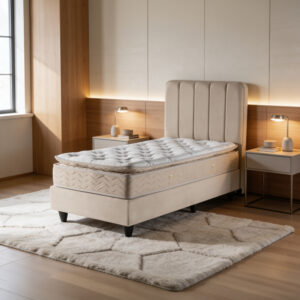 Single bed Lunda Argos The Classic cream velvet 90x200cm