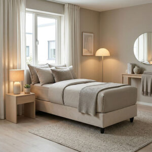 Single bed base Pakda Argos The Classic cream velvet 90x200cm