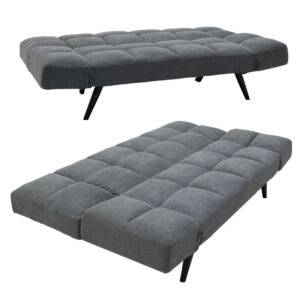 024 000013 2 3 seater Sofa bed Freddo Argos The Classic fabric dark grey - black legs 182x81x84cm