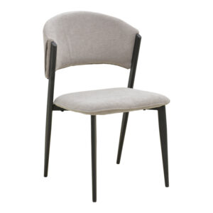 Dolez chair Argos The Classic grey fabric-black metal leg 49x58.5x82cm