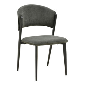 Dolez chair Argos The Classic anthracite fabric-black metal leg 49x58.5x82cm