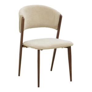 Dolez chair Argos The Classic beige fabric-walnut metal leg 49x58.5x82cm