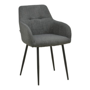 Zerfia chair Argos The Classic anthracite fabric-black metal leg 43x59.5x85cm