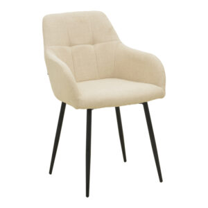 Zerfia chair Argos The Classic beige fabric-black metal leg 43x59.5x85cm