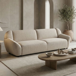 Three-seater sofa Echono Argos The Classic beige fabric 230x88x77cm