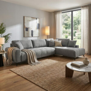 Corner sofa Veneto Argos The Classic left corner grey fabric 298x208x85cm