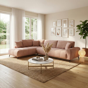 Corner sofa Veneto Argos The Classic right corner rotten apple fabric 298x208x85cm