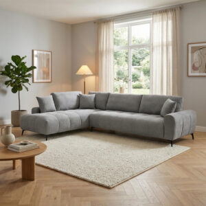 Corner sofa Veneto Argos The Classic right corner grey fabric 298x208x85cm